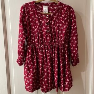 Carters Red Floral Dress
